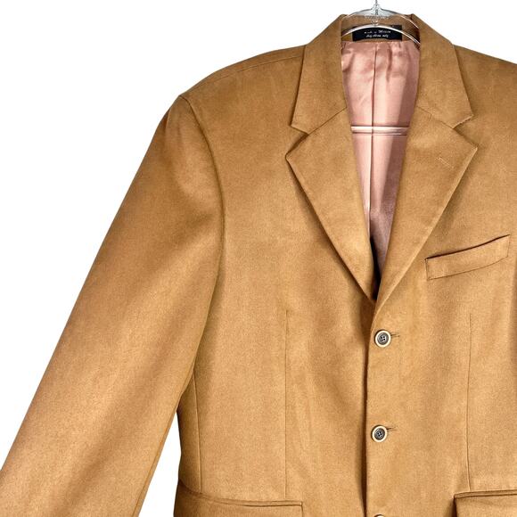 Andrew Fezza Fusion Blazer 40R Camel Tan Soft - Picture 3 of 13